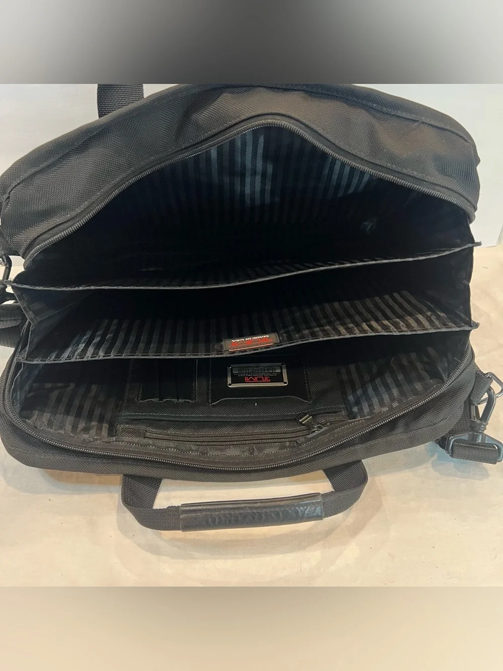 Tumi Alpha Expandable Laptop Briefcase (Style 201D3) with Shoulder Strap